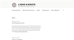 Desktop Screenshot of lionskarate.com