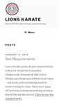 Mobile Screenshot of lionskarate.com